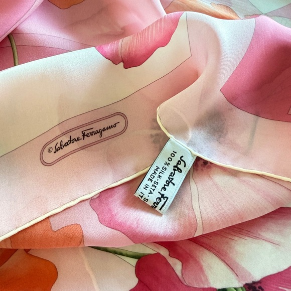Salvatore Ferragamo Floral Silk Scarf - Picture 2 of 4